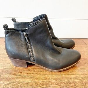 Lucky Brand | Black Leather Basel Booties Size 10